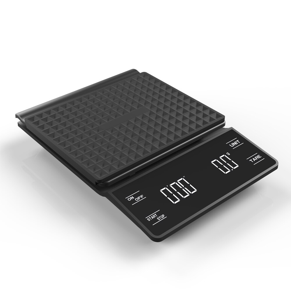 Elektronisk kaffevekt med timer vanntett smart digital kaffevekt kjøkkenvekt led drypp kaffevekter 3kg/0.1g