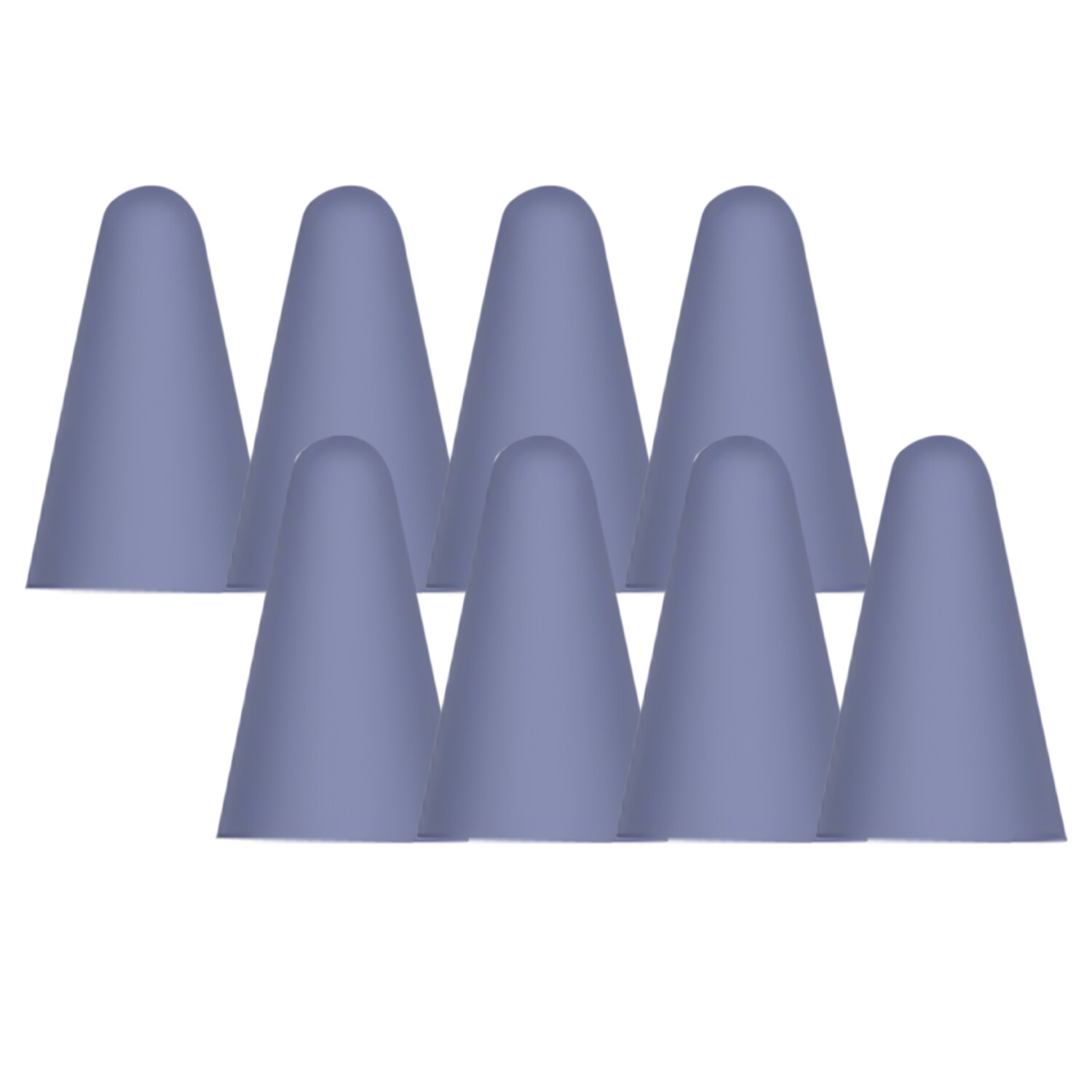 5/8PCS Silicone Writing Nib Tip Non-slip Protective Cover Case for Apple Pencil 1st 2nd iPencil Touchscreen Stylus Pen Nib Cover: 8PCS Dark Grey