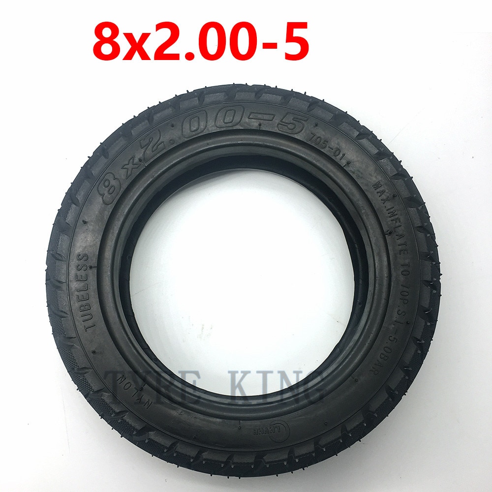 Neumático de 8 pulgadas 8x2.00-5 de grosor al vacío, neumático sin cámara 8x2.00-6 para Mini Scooter Eléctrico, bicicleta de bolsillo, MINI bicicleta