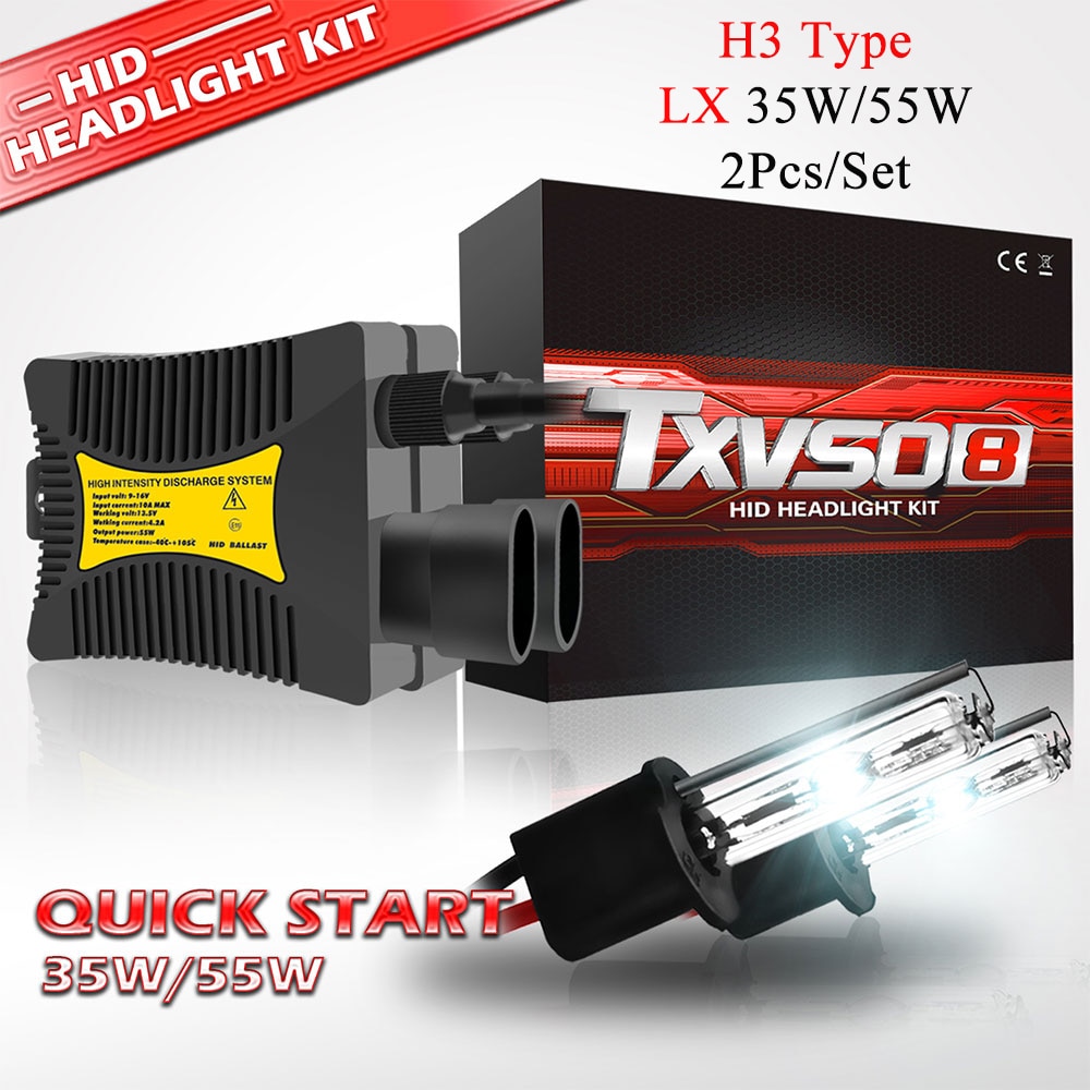 55W 75W 150W H3 HID xénon phare Kit de Conversion 3000K 4300K 5000K 6000K 12V antibrouillard 2 pièces xénon ampoules paire Repalce pour Auto