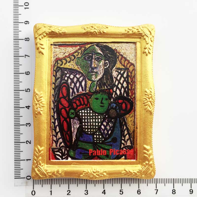 Fransk spansk abstrakt maler picasso maleri køleskab magnet turist souvenirs magnetisk køleskab klistermærker samling