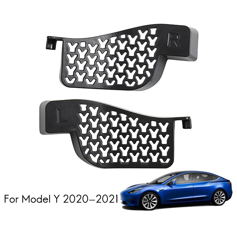 2Pcs Car Front Trunk Decoration Cover for Tesla Model Y Front Trunk Drainage Channels Anti-Blocking Cover