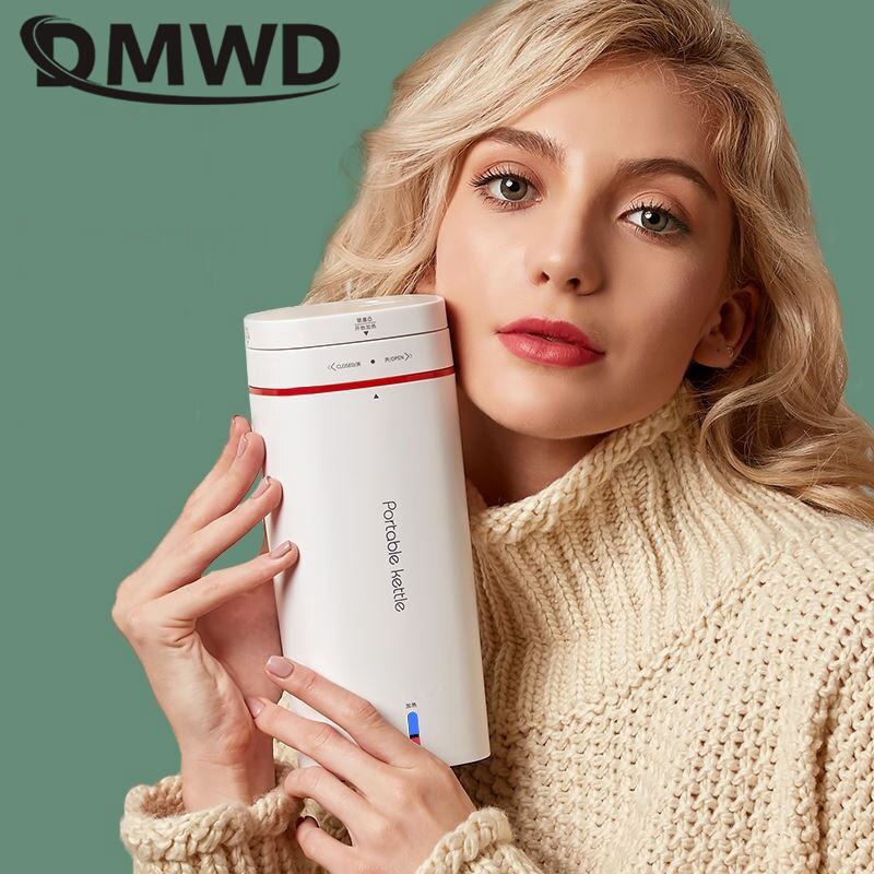 DMWD bollitore elettrico portatile 500ml tazza termica tè caffè caldaia isolamento bottiglia d&#39;acqua per elettrodomestico da cucina da viaggio 100-240V