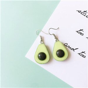 Summer Holiday Frutta Gioielli Divertente Avocado Orecchini a pendaglio per la ragazza Cucina Creativa Orecchini Fidanzata regalo di compleanno: drop earrings