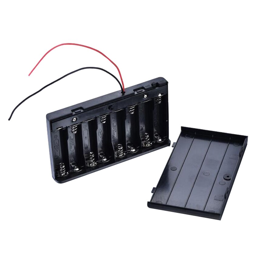 12 Volt Battery Holder 8x AA Battery Box Case With ON / OFF Power Switch Wire Lead For Output DC 12V
