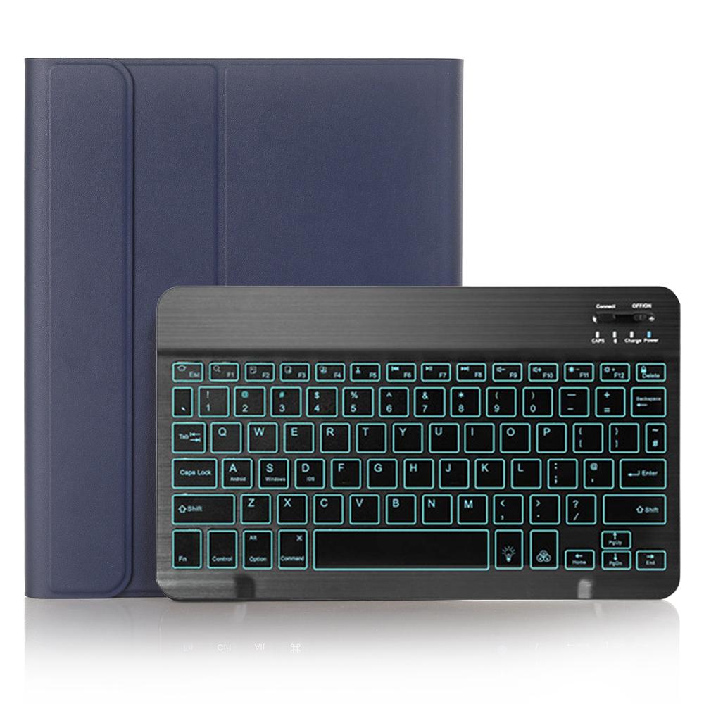 Backlit Keyboard Case voor Apple iPad Air 10.5 Air 3 Case voor iPad Pro 10.5 Bluetooth Toetsenbord Cover funda Potlood Slot: Blue with Black