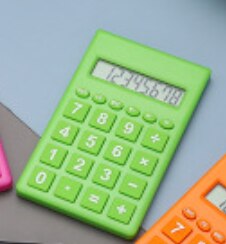 Cartoon Mini Calculator 8 Digits Display Dual Power Supply Cute Candy Color Calculadora Solar Hesap Calculatrice: Green 1pc