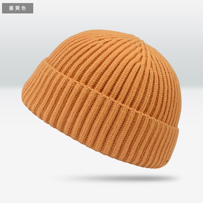 Tj-tianjun kort kuppel rogue hat herre koreansk strikning kold hue melon skin hat yapi kvinders hip hop udlejer hat uld hat: Mtj 209- nr. .4