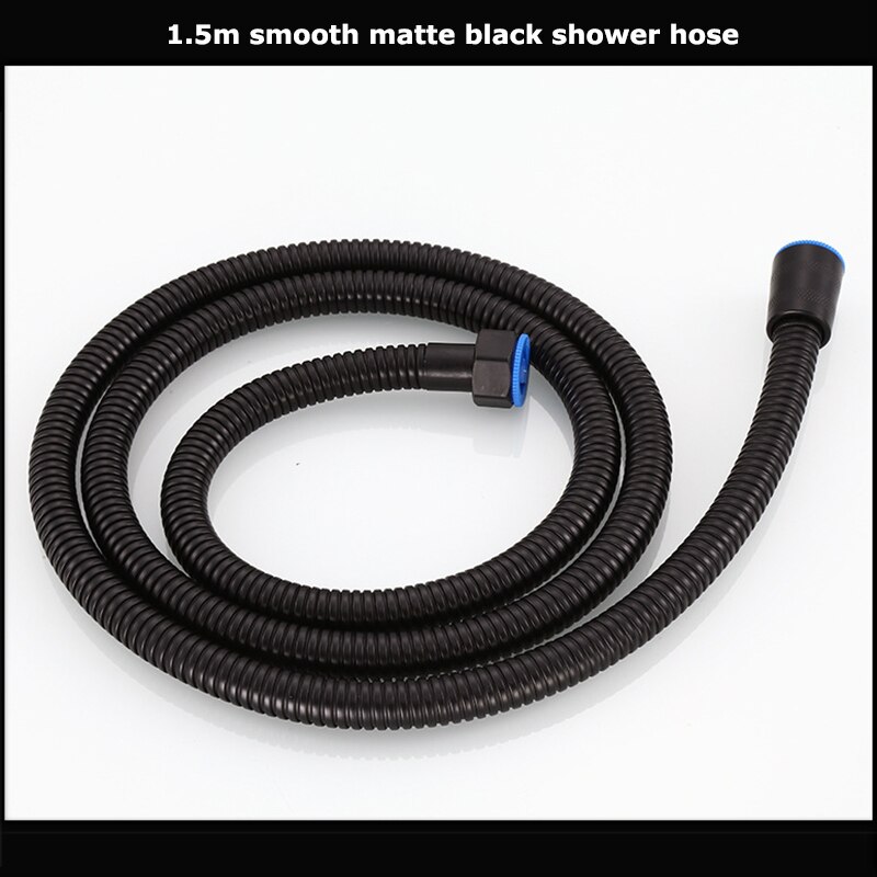 Adjustable Black Shower Head Shower Riser Slide Bar with Hand Held Shower Hose Wall Mount Shower Sliding Bar Set Shower Head: Hose