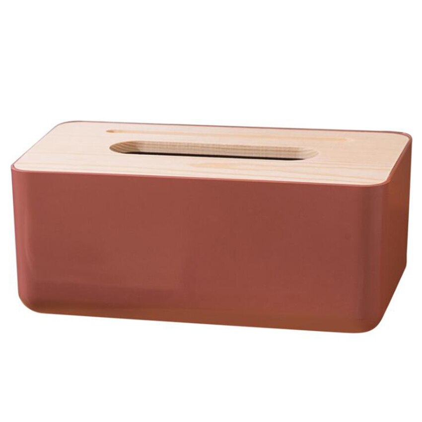 Modern Platic Tissue Box Rectangular Holder Case Toilet Paper Cover Household Paper Towel Table Storage Organizer Desk Decor: Style B-Coffee