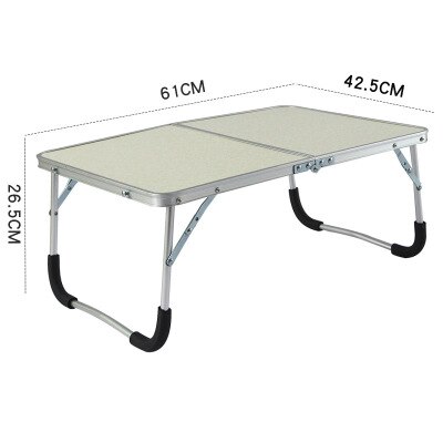 Laptop Double Folding Computer Table Folding Computer Desk PC Laptop Table Writing Workstation Home Office Furniture: beige
