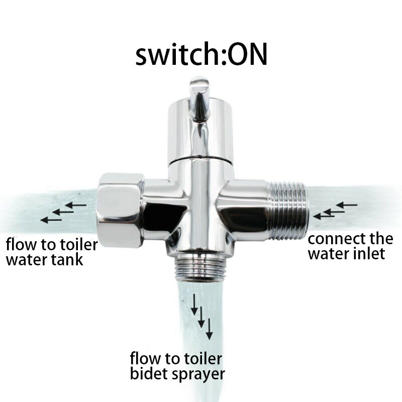 1/2inch Brass 3Ways Diverter Valve Joint Adapter For Shower Head Sprinkler T Shape Adapter Connector For Angle Valve Hose Bath