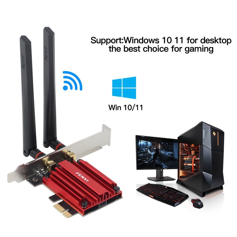 Adattatore di rete WIFI Wifi 6E 1800Mbps Bluetooth5.2 Dual Band 2.4G/5GHz 802.11AX adattatore per scheda di rete Wireless PCI-E windows 10/11