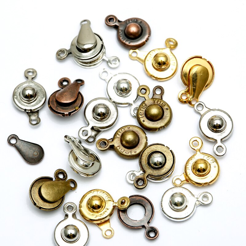 30 Sets 15X8 Mm Snap Sluitingen Voor Armbanden Ketting Sieraden Maken Sluiting Haken Connector Charms Diy Accessoires