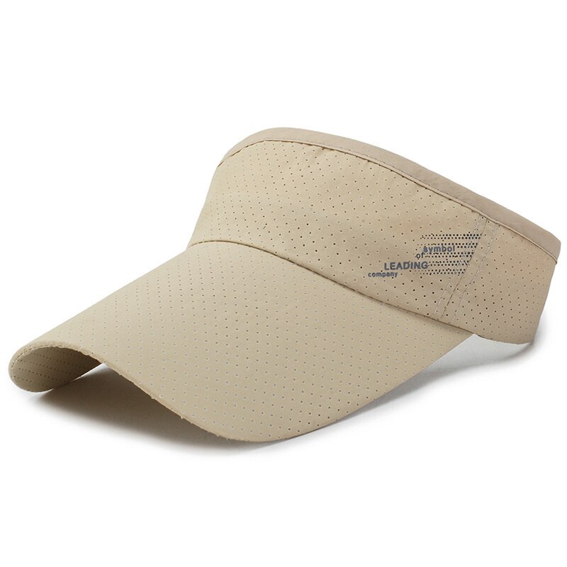 Men Women Air Top Hats Adjustable Visor Headless Outdoor Sports Tennis Golf Running Top Empty Sun Cap Summer Breathable Hats: Khaki