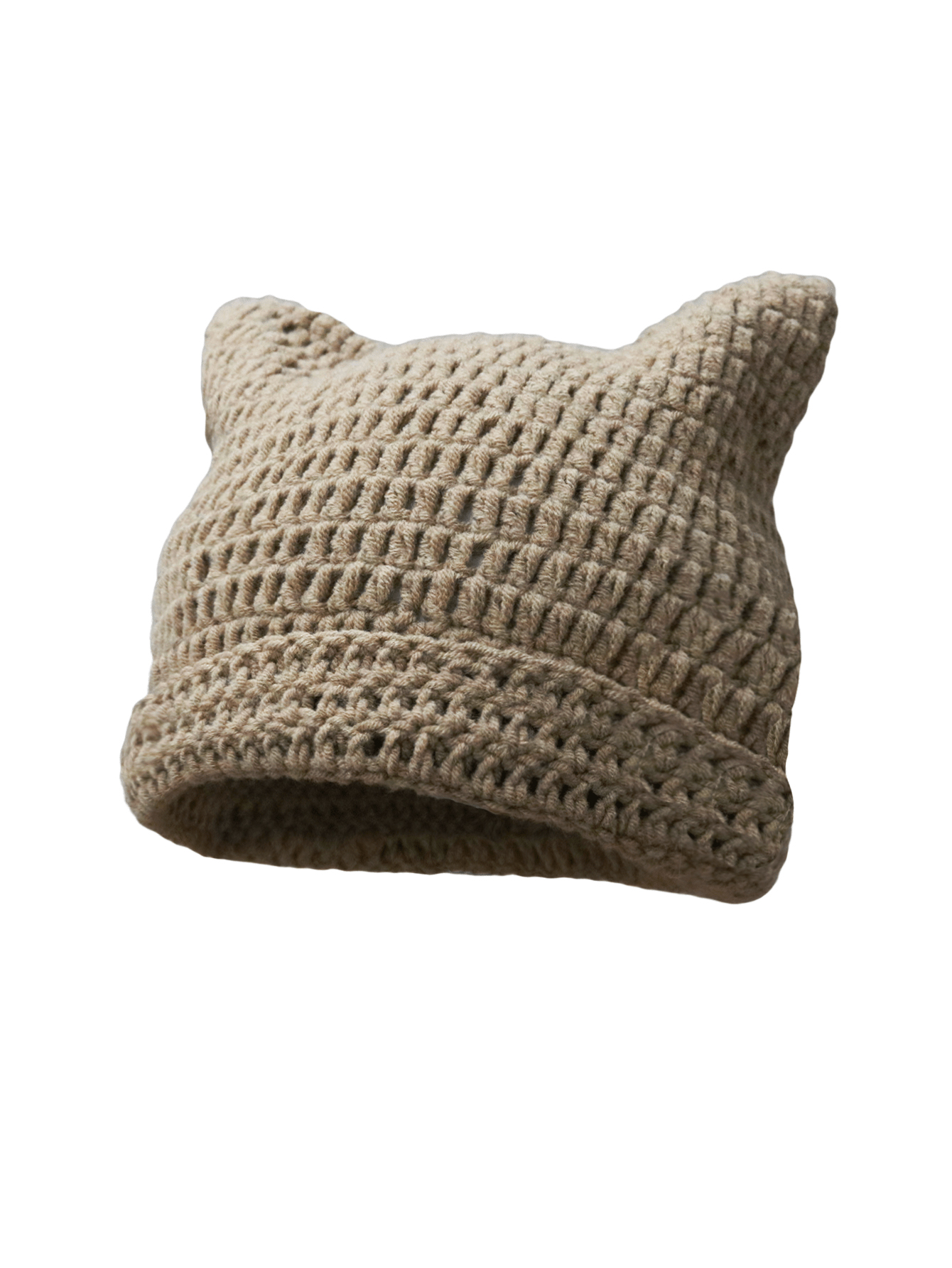 Corchet Cute Cat Ears Beanie Hat for Women Winter Striped Korean Y2K HipHop Cosplay Knitted Streetwear Men Skullies