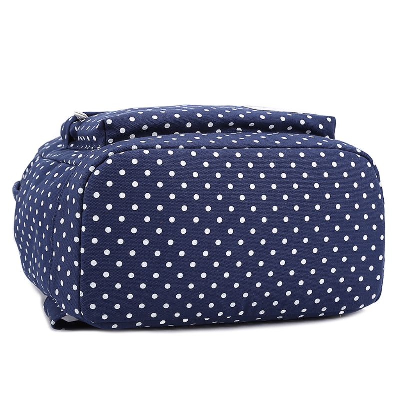 Polka Dot School Schouder Canvas Rugzak Tas Reizen Rugzak Grote Capcity Student Dagrugzak Satchel