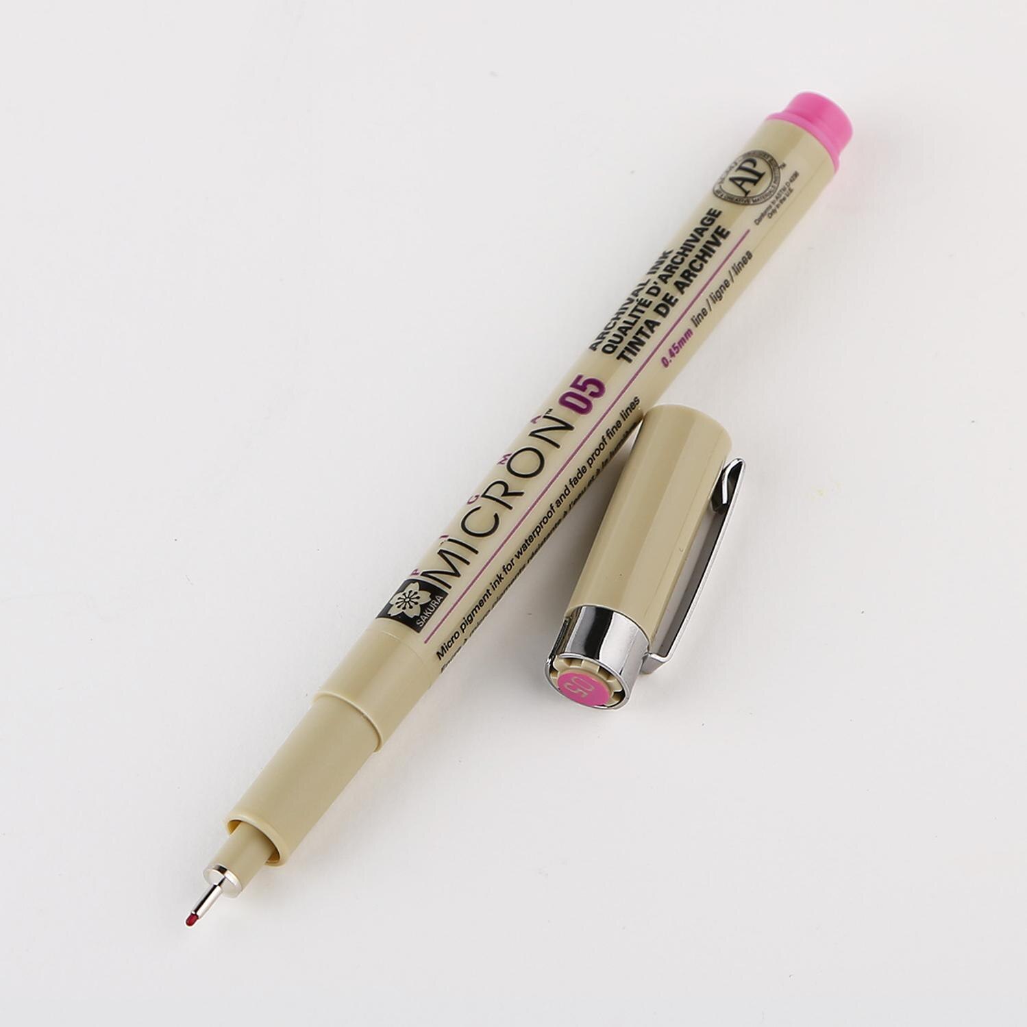 Fargerik linerpenn vanntett glatt fine liner pigma micron penn 0.45mm tegnetusjer tegne liners artist markører penner: Rosa