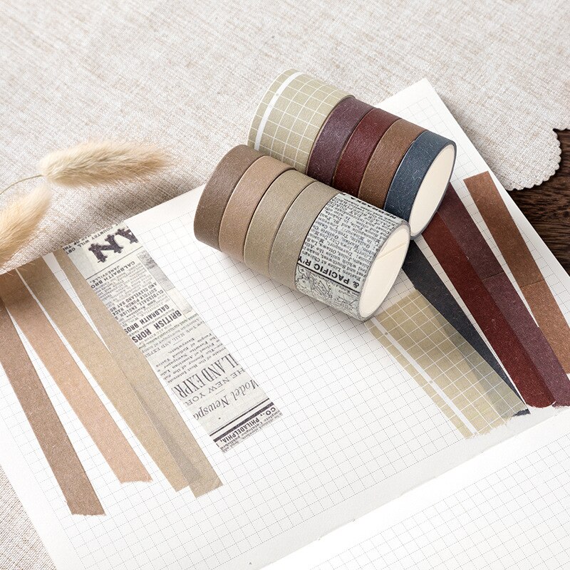 10 sztuk/paczka klasyczny styl angielski taśma Washi DIY dekoracji Scrapbooking planista taśma maskująca naklejki artykuły biurowe