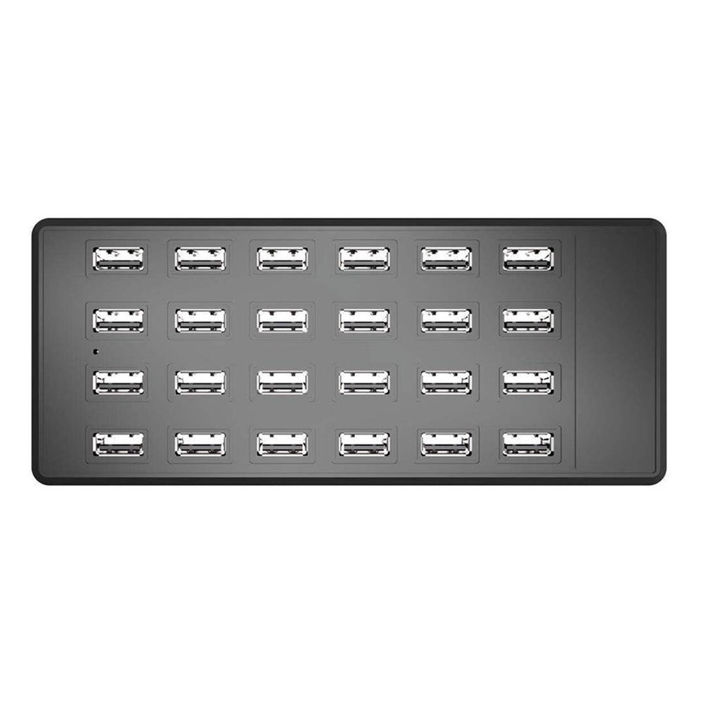 5V 20A 100W Usb Fast Charge Hub Plastic 24 Ports Smart Charging Station Usb Charger Mobile Phone Tablet Digital Adapter