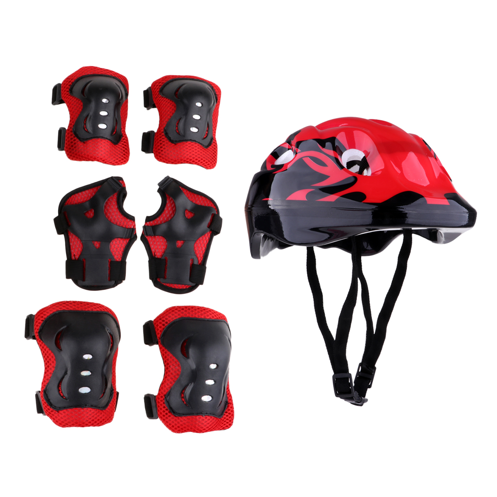 7pcs Kids Sports 5862cm Helmet, Knee & Elbow Pads... Grandado