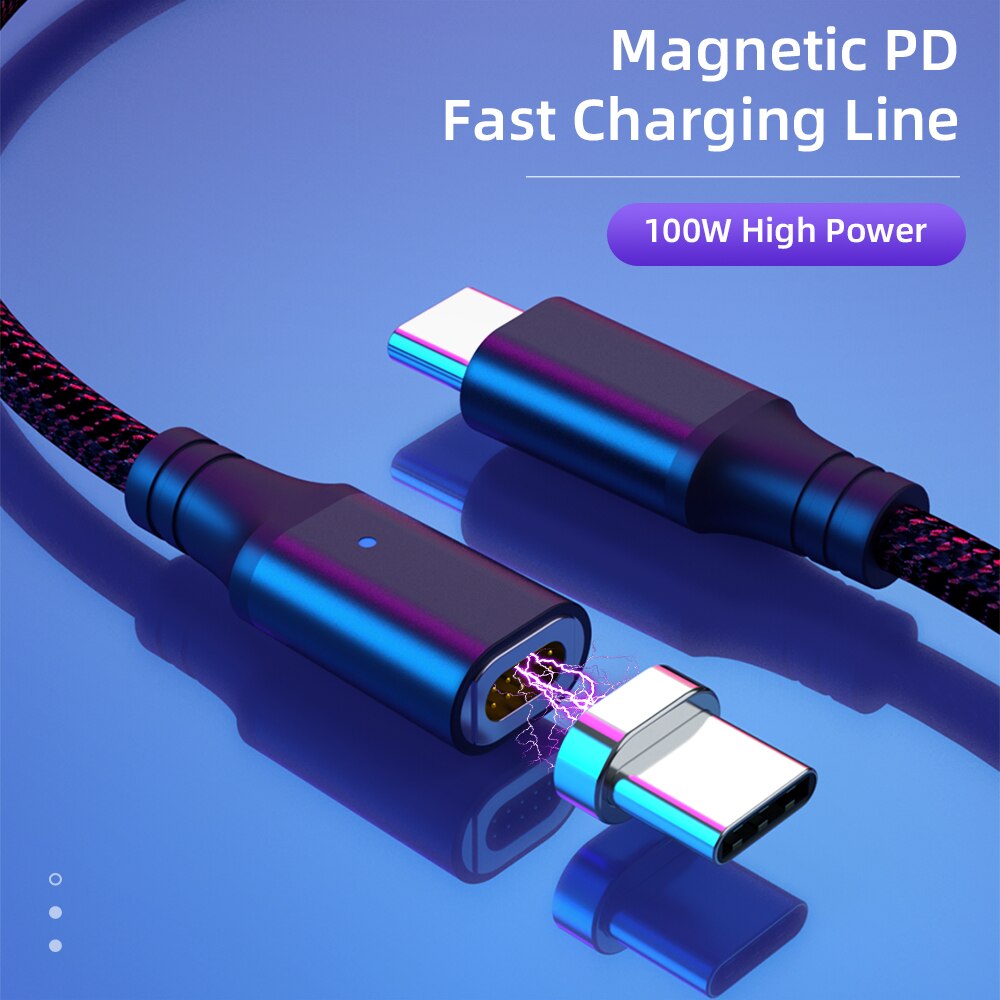 5A Magnetische Usb Kabel Micro Usb Type C Naar Usb C Kabel Met Usb A Connector Multifunction 100W Pd lader Usb C Snelle Oplaadsnoer