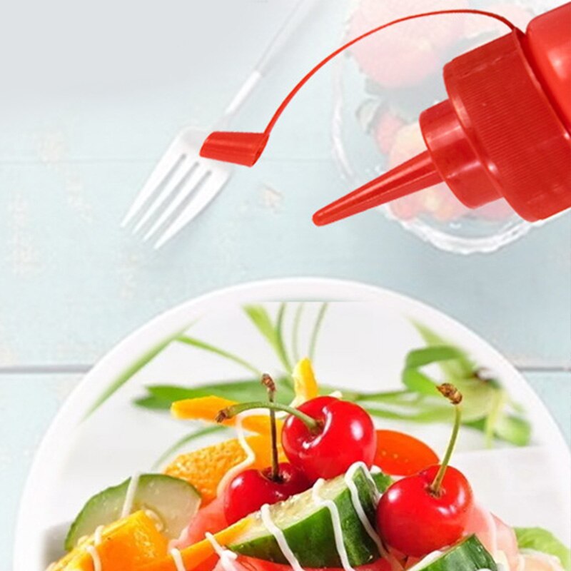 1 kpl 800ml 320z muovikastike pullo salaattipuristettu kastike potti suklaakastike pullo hillo tomaattisalaattipullo puristepullo