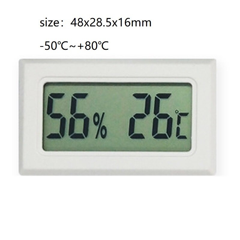 Mini Thermometer Hygrometer Gauge Indicator Automatic Electronic Temperature Humidity Monitor Weather Station Alarm Clock Indoor: Celsius  white