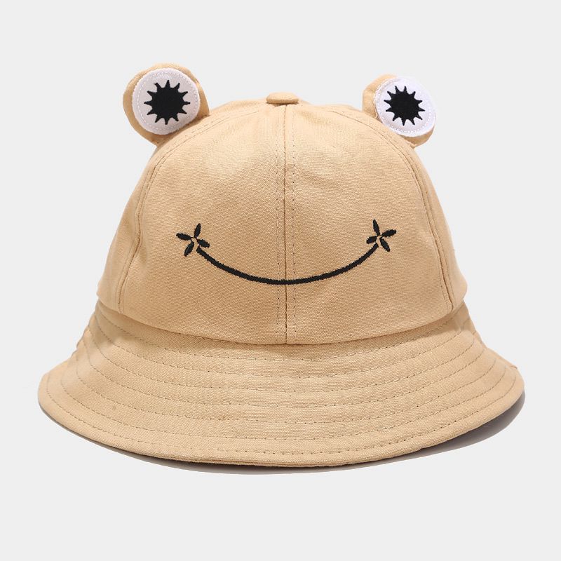 Women Frog Bucket Hat Summer Hat Female Parent-Child Frog Fishing Cap Korean Wild Cute Sun Hat Big Eyes Bucket Hat: 3