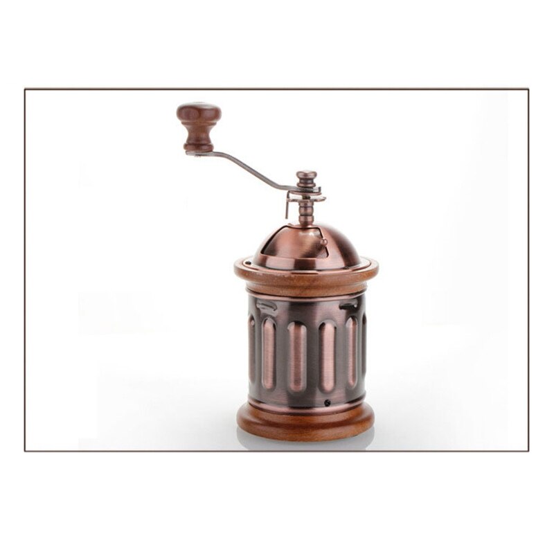 Hand-Cranked Grinder Household Metal Copper Pot Coffee Bean Grinder Retro Small Manual Grinder Grinder