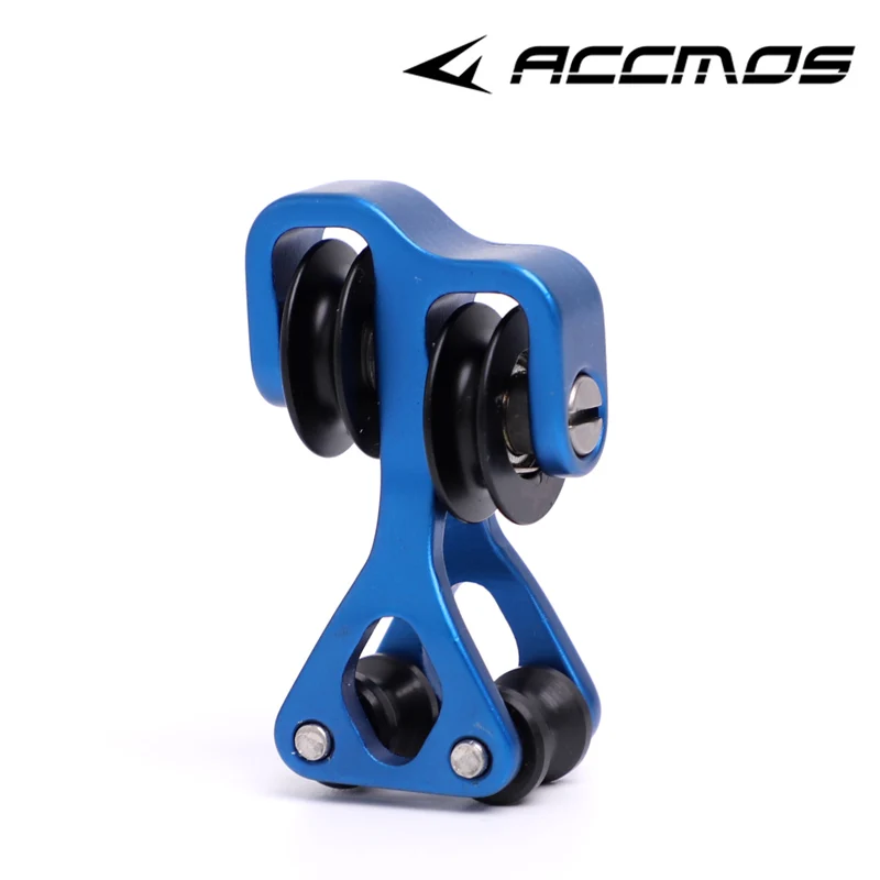 Rodillo deslizante de Cable de tiro con arco de aleación de aluminio, polea de flecha compuesta deslizante, rodillo deslizante de cuerda de arco: Azul