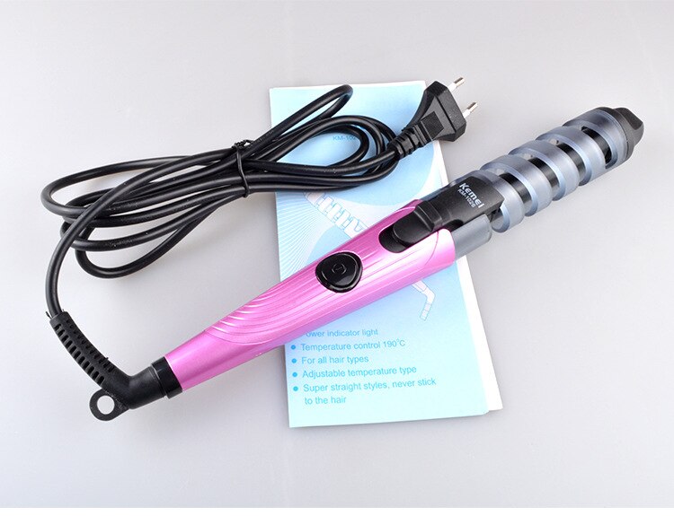 Elektrische Haar Krultang Multifunctionele Krultang Curl Styler Styling Tools Haar Modeler Anti-Brandwonden Spiraal Krultang: Default Title