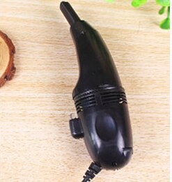 Style Small Portable Durable USB Vacuum Cleaner Brush Dust Collector Computer Keyboard Phone Universal Cleaning Gadgets: Black