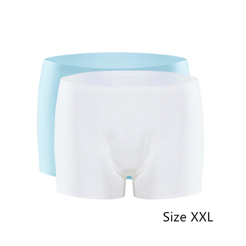 Youpin Cottonsmith Men&#39;s underpants airy ice silk breathable Superfine fiber light breathable 3D seamless experience 2 Packags: White XXL