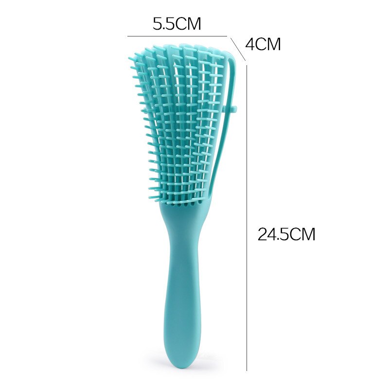 1 pz spazzola districante per capelli ricci antiscivolo in gomma polpo spazzola per capelli pettine spazzole per massaggio del cuoio capelluto accessori per il bagno: lago blu