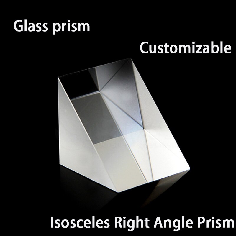 Optical glass prism isosceles right-angled triangle high optical glass k9 material 30*30*30 prism