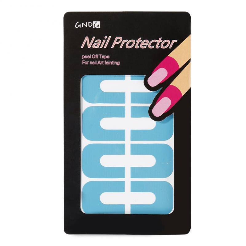 10Pcs/Vel Nagellak Varnish Protector Stickers Holder Tool Creatieve U-vorm Spill-Proof Duurzaam Manicure tool Vinger Cover