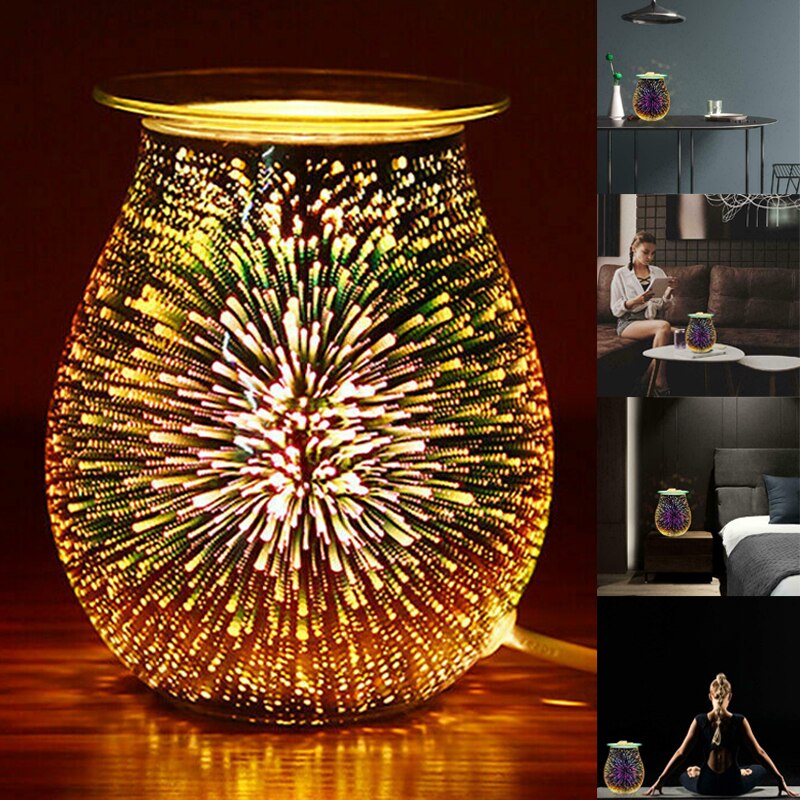 Faroot Electric Aroma Air Diffuser Desire Wax Melt Burner 3D Multifunction Home Aroma Diffuser Touch Light Night Light
