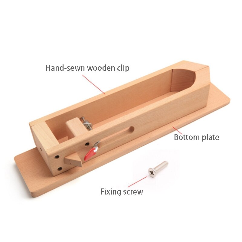 JEYL Hand-Sewn Wooden Clip DIY Hand-Sewn Tool Suture Wooden Clip Beech Leather Wooden Frame Hand-Stitched Clamp
