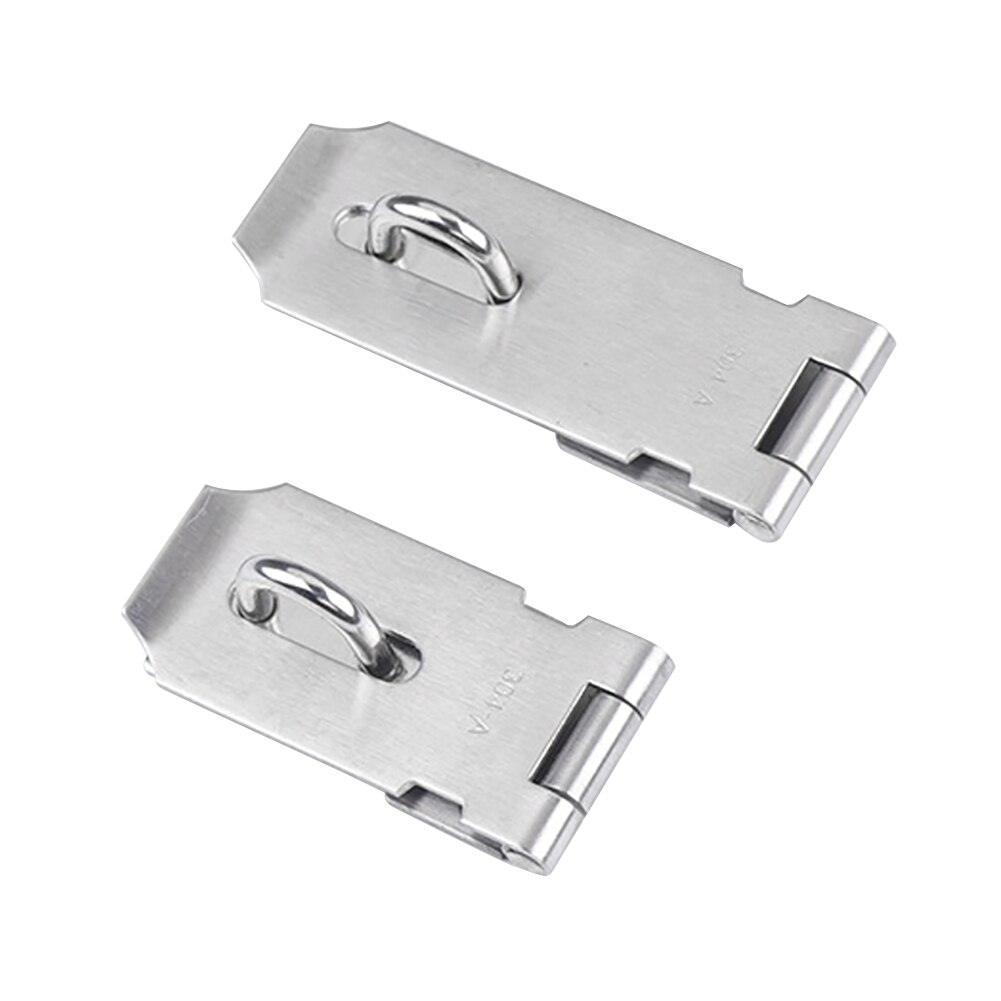 2pcs Security Safety Anti Theft Hotel Home 90 Degree Easy Install Latch Lock Universal Stainless Steel Window Padlock Door Hasp