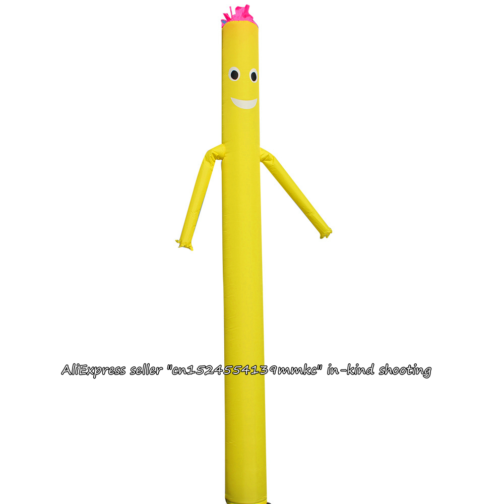 Aire bailarín Sky Dancer tubo inflable cielo títere hombre marioneta 20 pies 6M para 45CM soplador (amarillo)