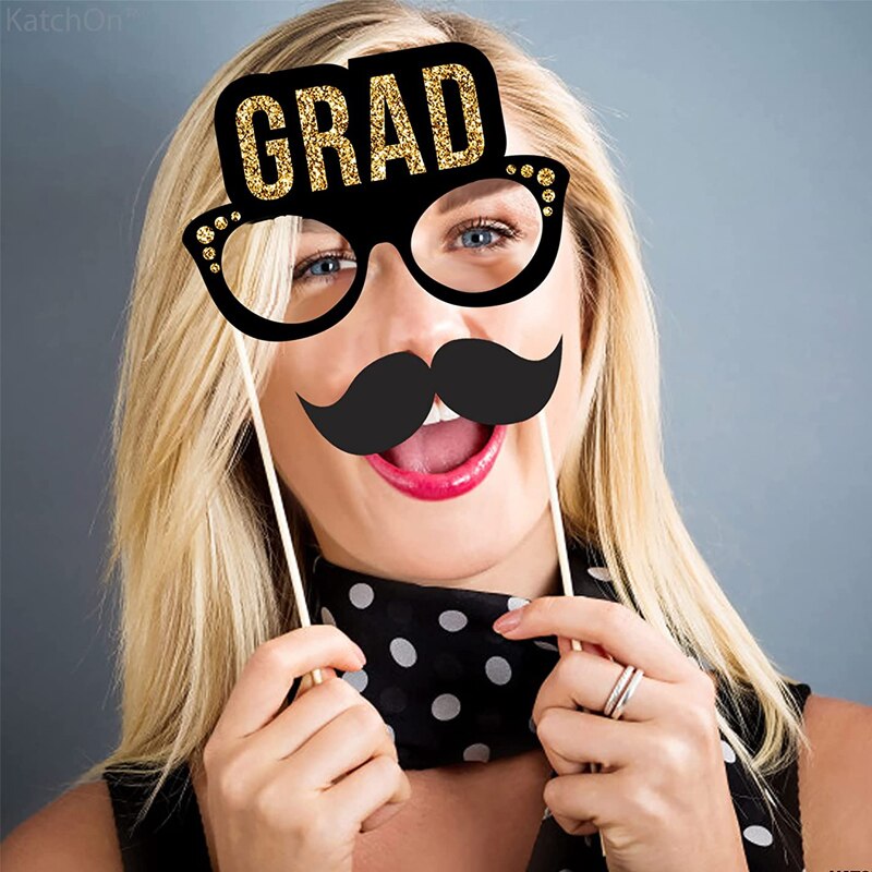 25pcs Graduation Season Congratulations Graduation Photo Booth Props Bachelor cap graduation Party DIY Decorations Photo Props