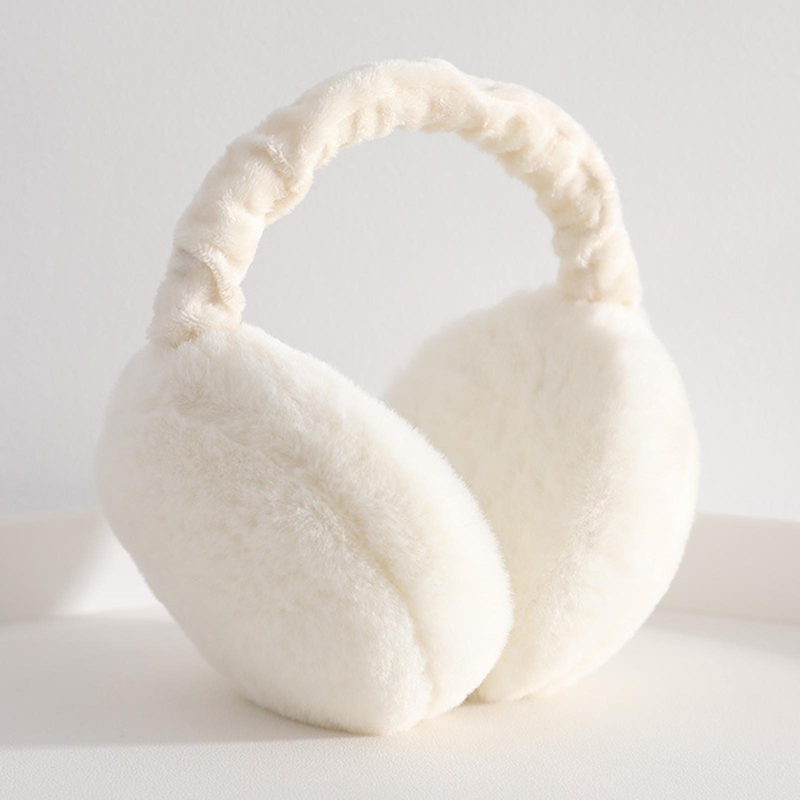 Winter Warm Earmuffs Cute Plush Fur Headphones Unisex Ear Warmer Solid Color Girls Headband Ear Muff Ear Cover