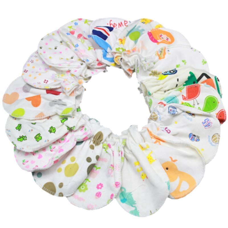 1 paar Kleinkind Anti-greifen Neugeborenen Baby Mädchen/Junge Handschuh Karikatur-aufbringen Schutz Gesicht Baumwolle Anti Kratzen Handschuhe von Handschuhe