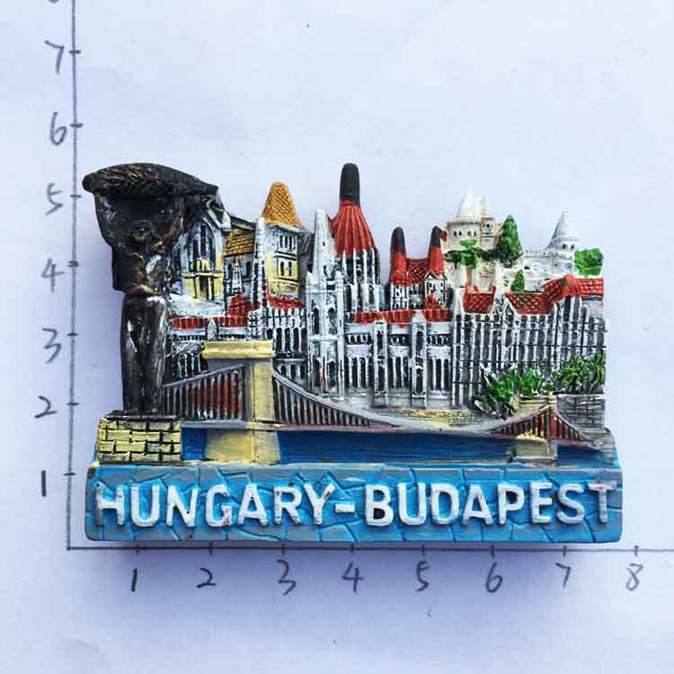 Hungarian Budapest Fridge Magnet Tourist Souvenir 3D Resin Magnetic Refrigerator Paste Decorative Handicraft Magnets Ideas