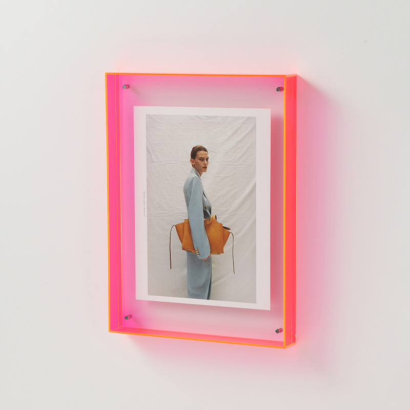 Cadre Photo en acrylique Transparent, affiche de peinture, salle de chambre à coucher, ornement de Table murale, cadre Photo Simple, DIY bricolage: XXL / Violet clair