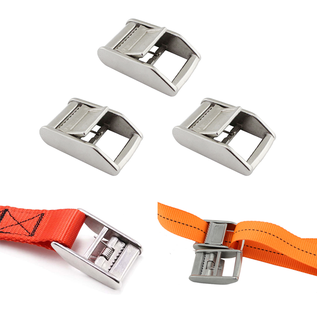 3 st rostfritt stål tie downs kamspänne 1 &quot; bälte cambuckle knytband