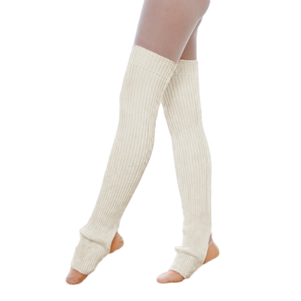 1 par kvinder piger benvarmere sokker lange fodløse sokker vinter efterår dans yoga balletstrømper: Nr. .9