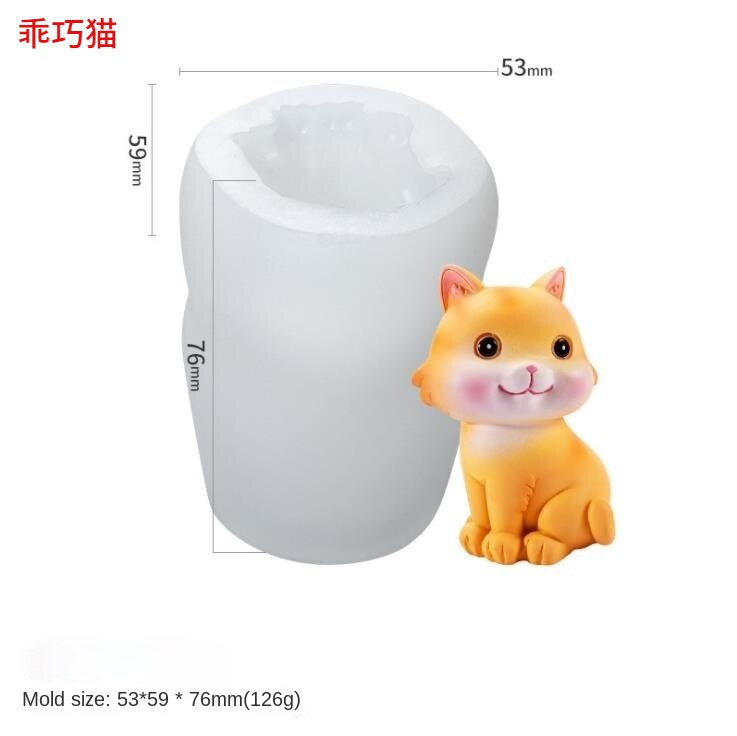Forme di gatto 3D per candele stampi in silicone per artigianato stampo in resina 3d candela kit per candele fai-da-te stampi fatti a mano stampi in silicone