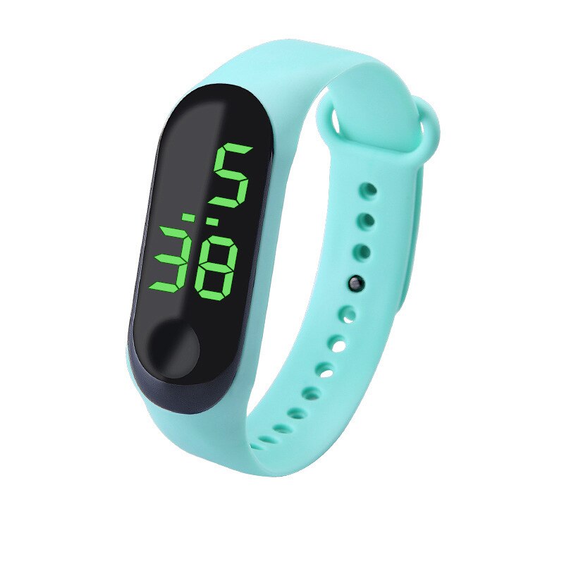 Creatieve Groene Display Kinderen Horloges Sport Waterdichte Led Kinderen Horloges Jongens Digitale Klokken Voor Meisjes Beste Cadeau Reloj Niño: mint green